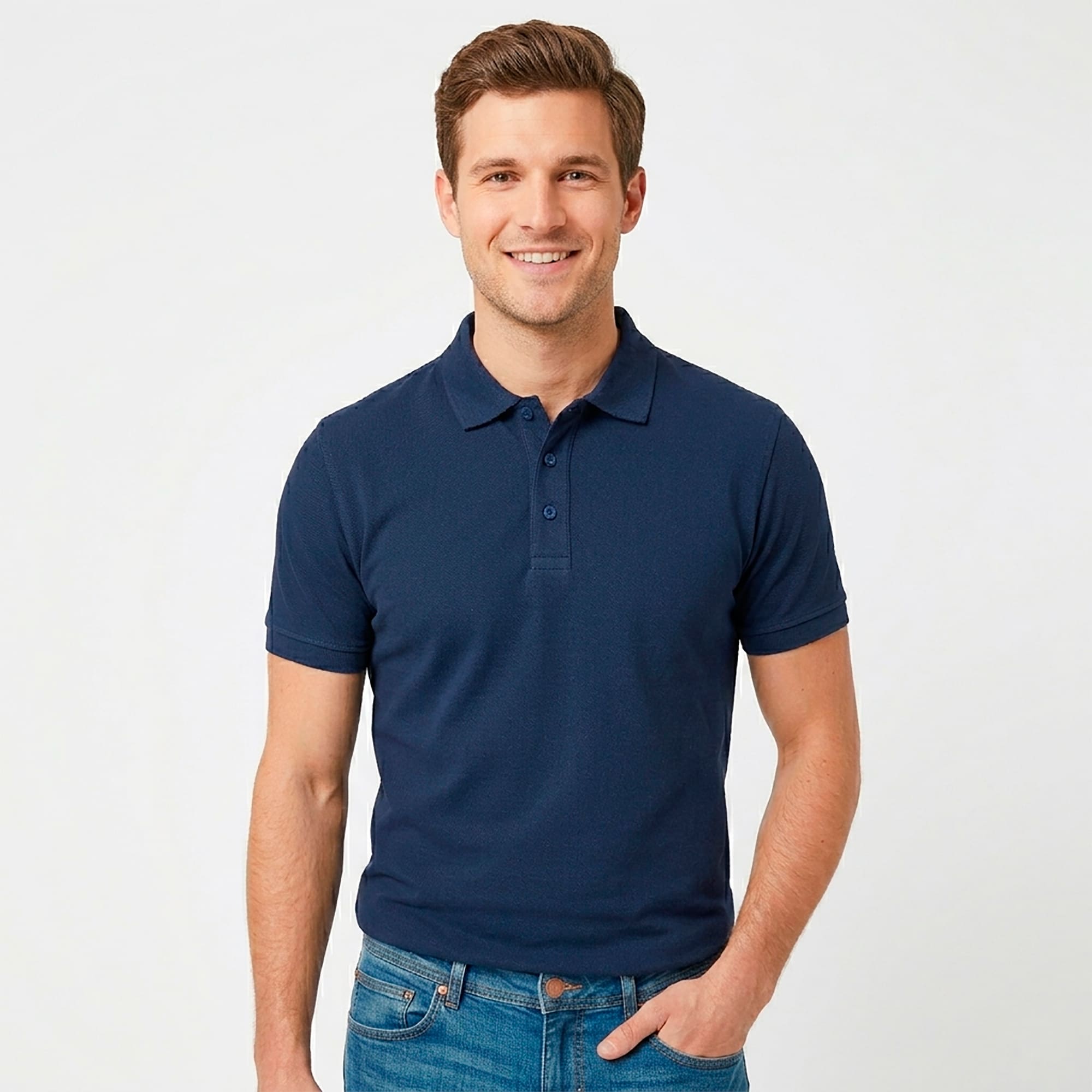 Polo HN Elastic Cotton 220gr/m² - Azul Navy