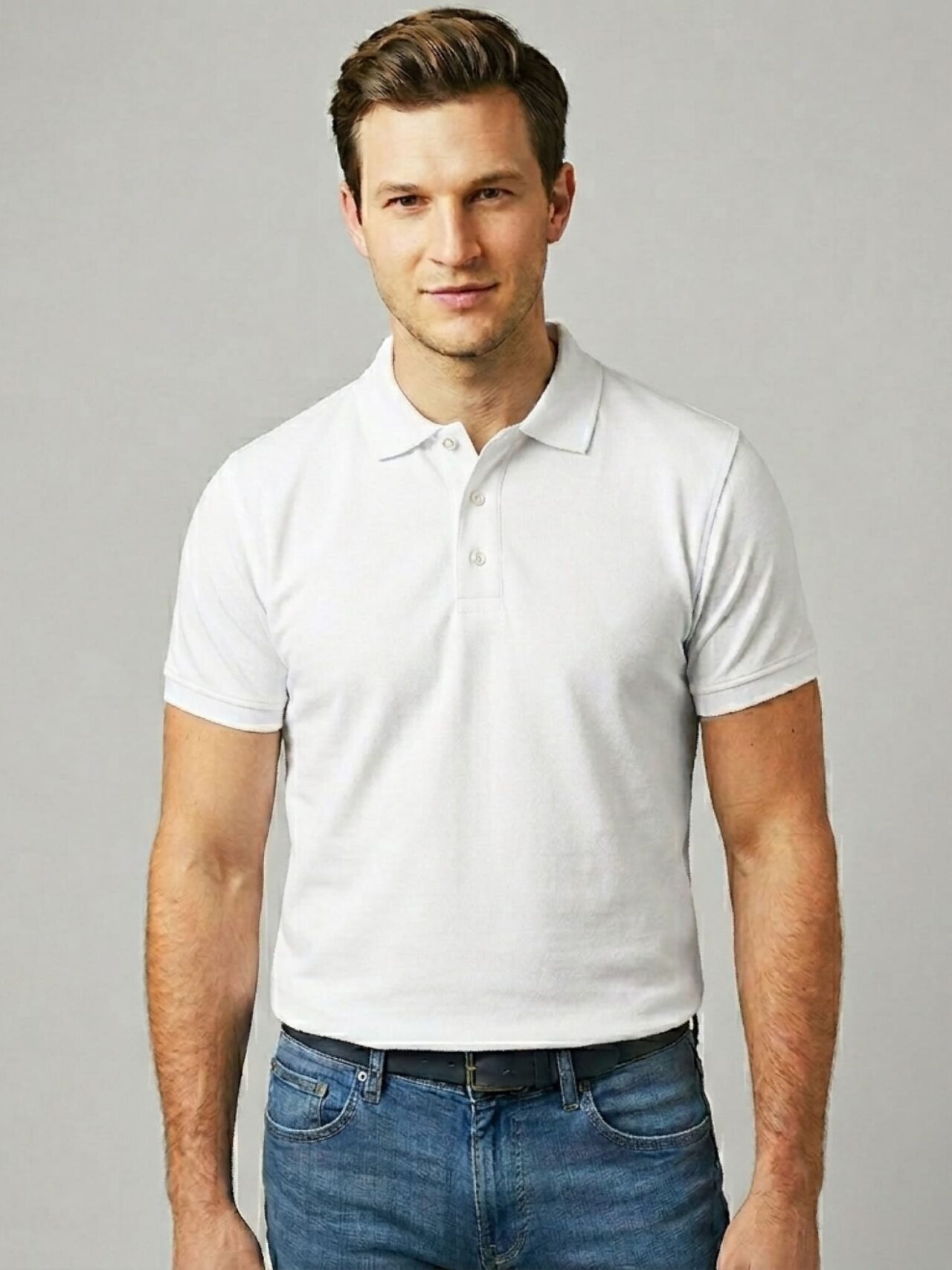 Polo HN Elastic Cotton 220gr/m² - Blanco