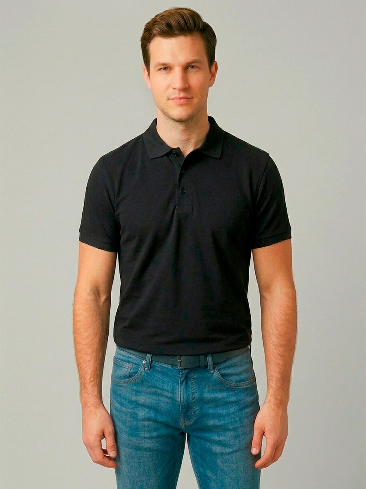 Polo HN Elastic Cotton 220gr/m² - Negro