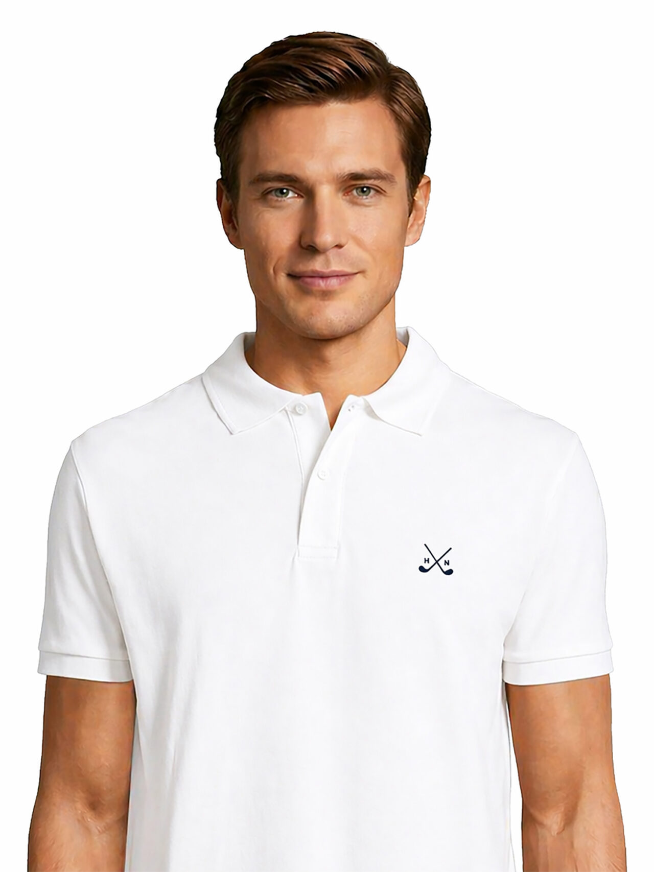 Polo HN Cotton Club 180 Blanco - 100% Algodón Piqué Ringspun