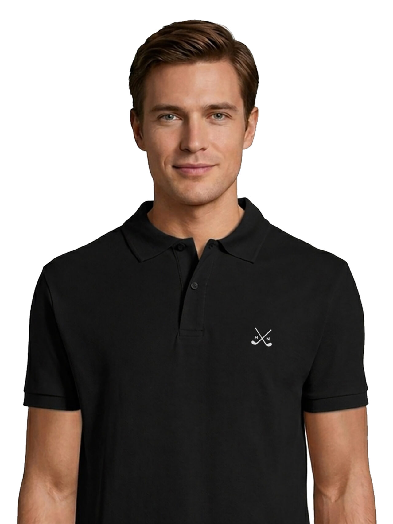 Polo HN Cotton Club 180 Negro - 100% Algodón Piqué Ringspun